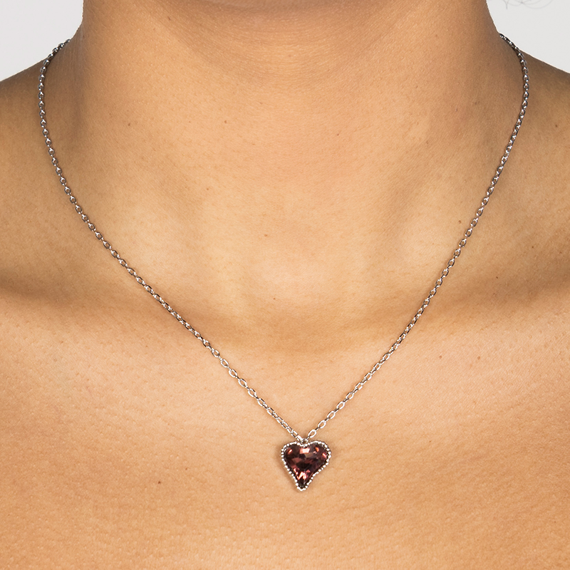 Single Bronze Heart Necklace