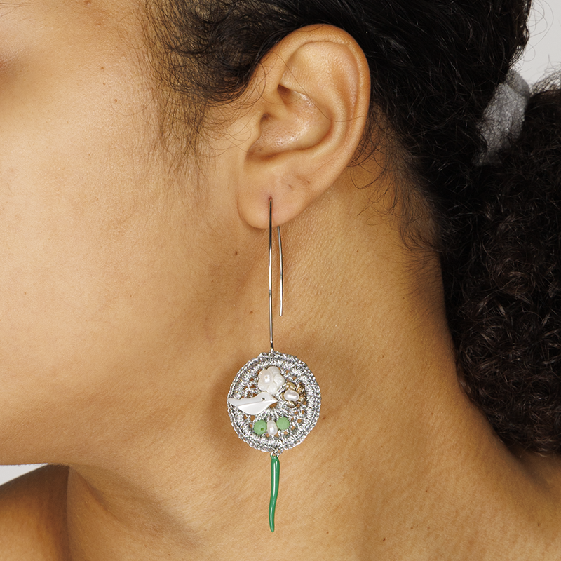 Little Dreamcatcher silver earrings