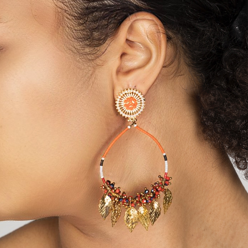 Amazon Maria Hoop Earrings Orange