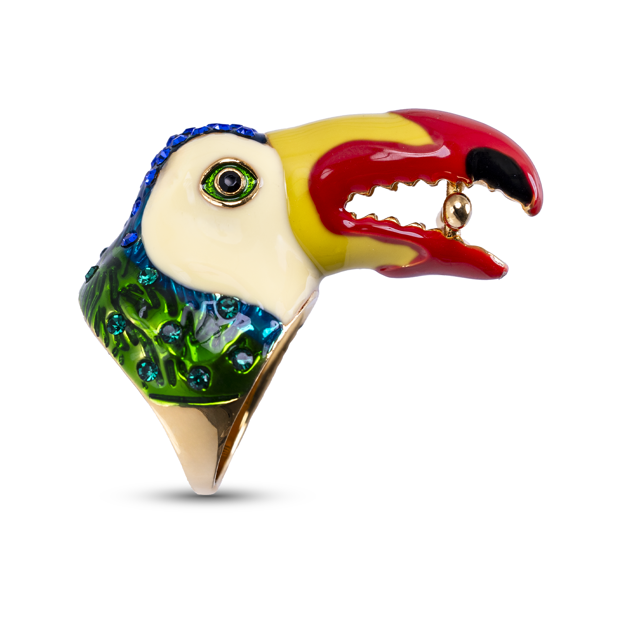 Green Amazon Toucan Ring